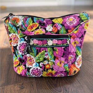 Vera Bradley Bright Floral Crossbody Bag Retired Print Quilted Cotton Purse